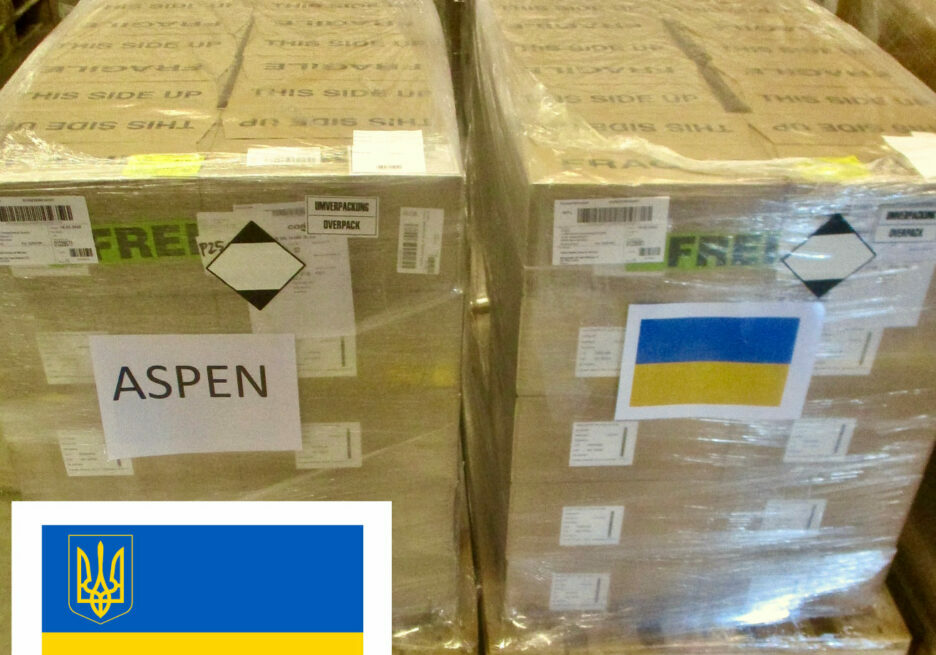 Aspen has donated life saving medicines valued at R11 million to facilitate 62 000 surgeries in Ukraine